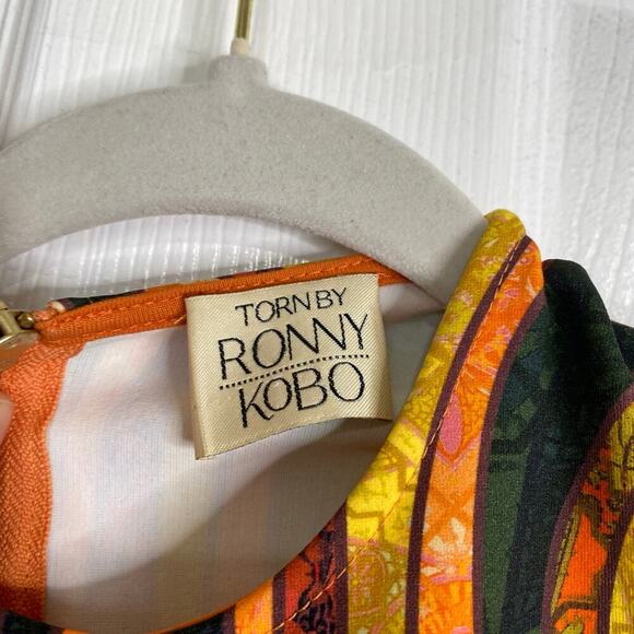 Torn By RONNY KOBO Morgan Dress in Gold Multi Tribal Size Extra Small Bodycon - Picture 4 of 7